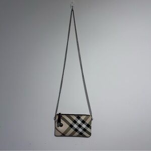 Plaid Pattern Gold Chain Mini Crossbody Bag